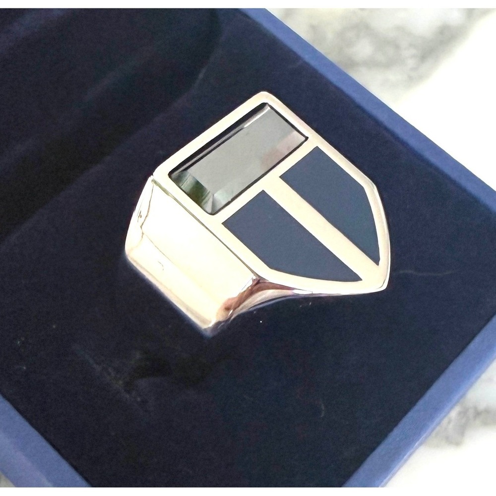 Swarovski Men's New England Ring, Blue, Size 60 (US 9)